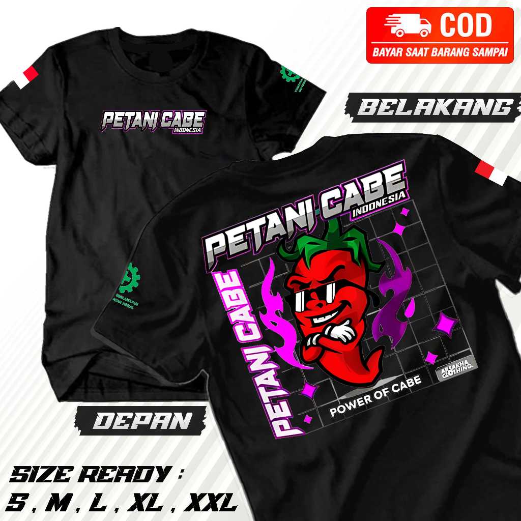 Kaos Petani Muda Cabe Streetwear Adem Lembut || Kaos Distro Premium Cotton Combed 30s