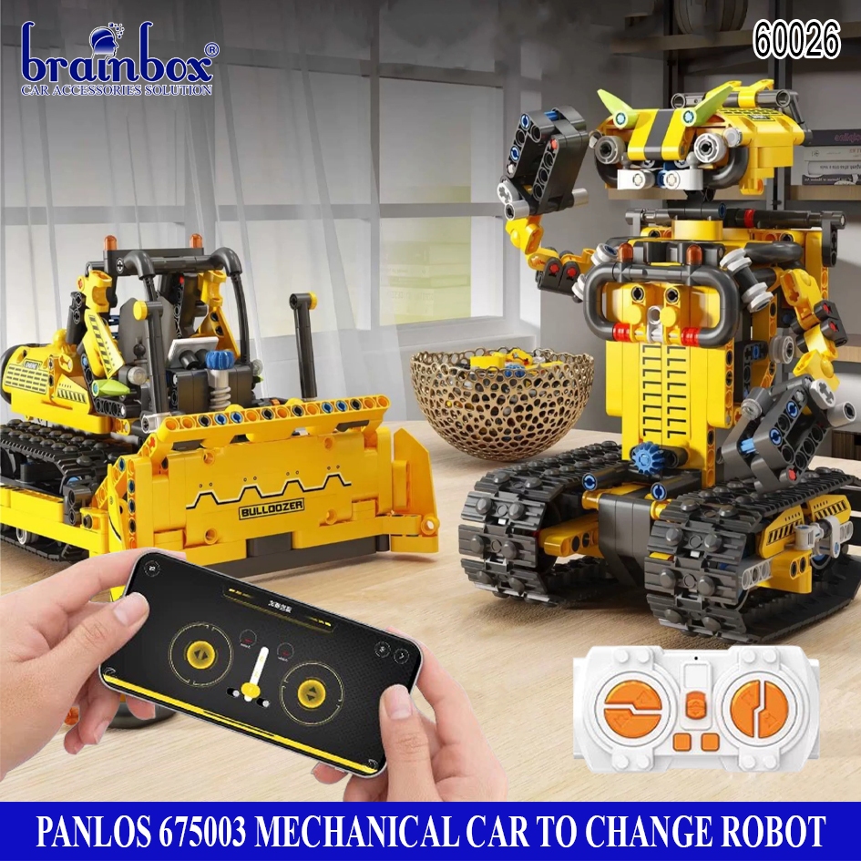 Panlos 675003 Remote Control Mechanical Car to Change Robot Block Brick Mainan Balok Blok Brick Mobi