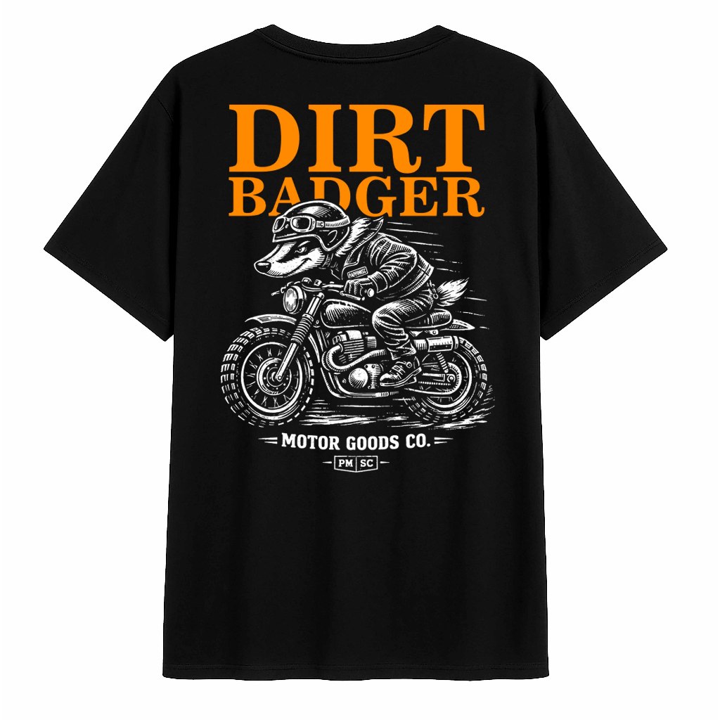 Kaos Dirt Badger – Sablon Premium, 100% Katun, Nyaman Dipakai