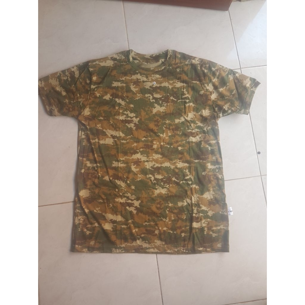 KAOS PDL LORENG SAGE GREEN JATAH TNI AD