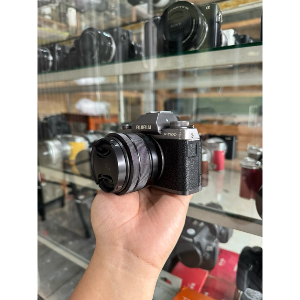 [KAMERA MIRRORLESS] FUJIFILM XT100 GREY MULUS SECOND BERGARANSI ORIGINAL