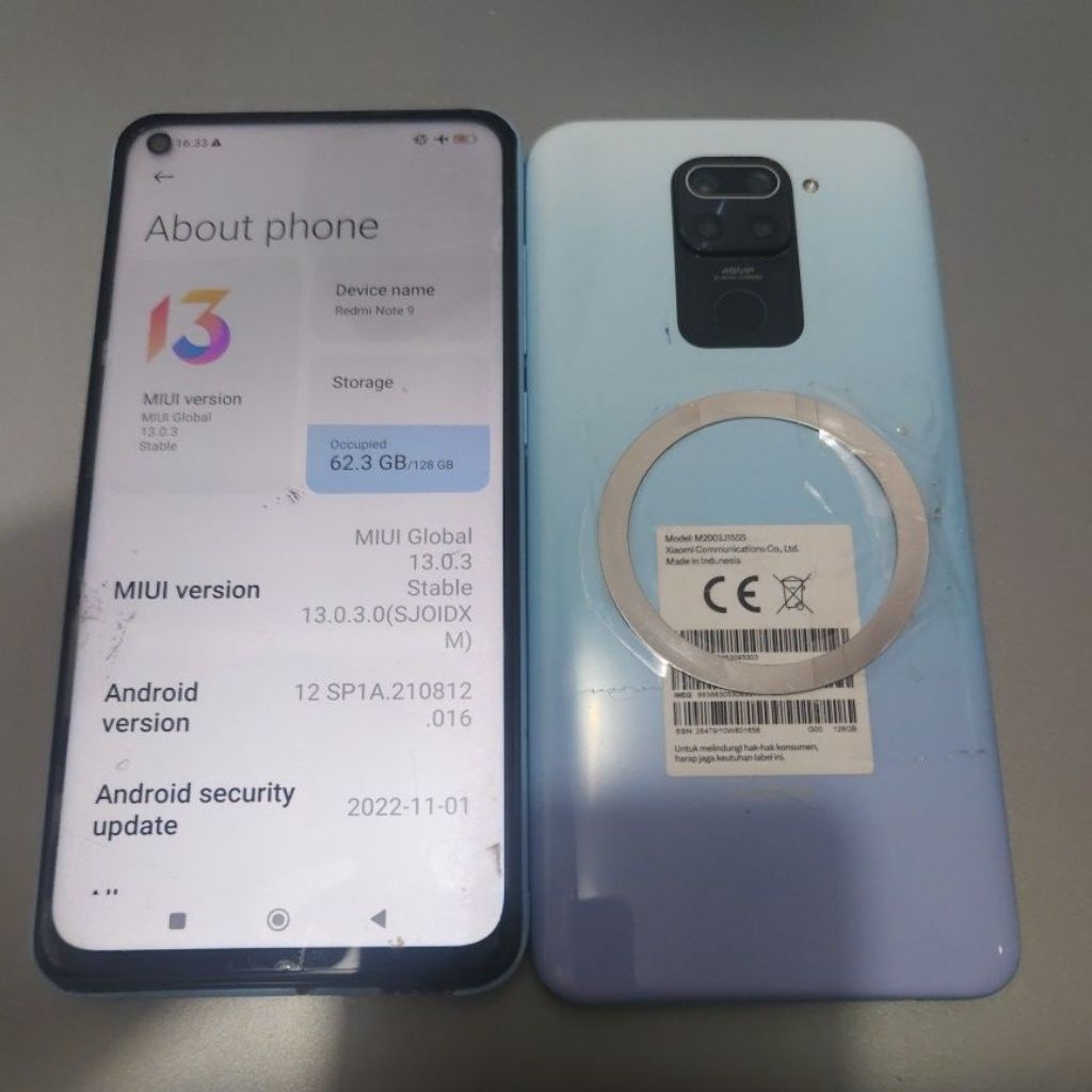 SEKEN SECOND REDMI NOTE 9