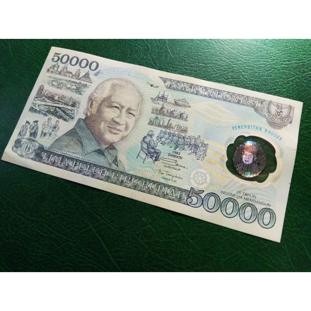 50 Ribu Polymer Soeharto 1993 UNC Gress