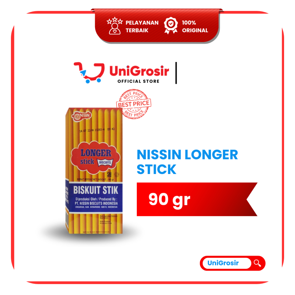 [UniGrosir] NISSIN LONGER STICK BISCUITS STIK 90 gr