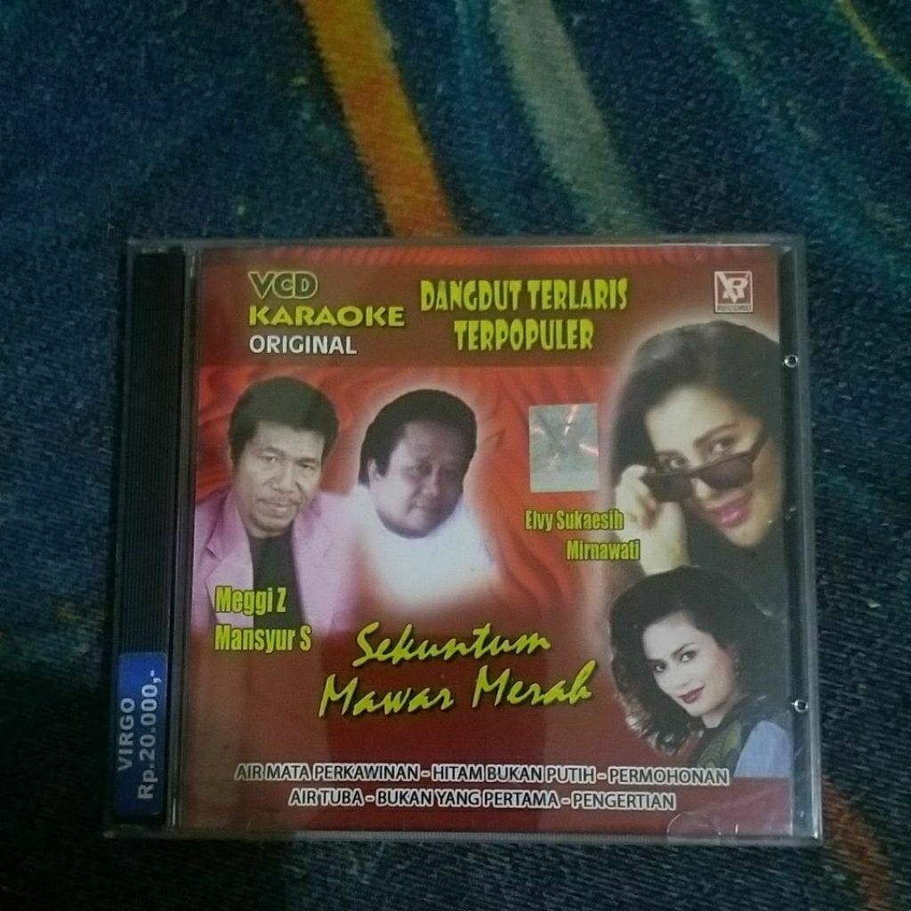 vcd karaoke original dangdut terlaris terpopuler sekuntum mawar merah