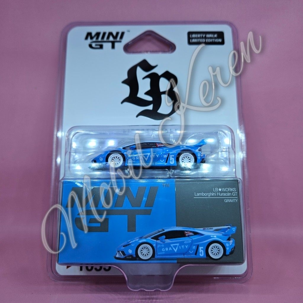 Diecast Mini GT TSM Model Liberty Walk blister 1055 LB Works Lamborghini Huracan GT Gravity blue ban
