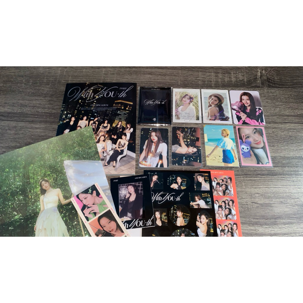 TAKE ALL ONLY OFFICIAL PHOTOCARD SANA TWICE SAVELY DIVE READY TO BE WIAD APIEU WITH YOU-TH  YIAS MIS