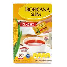 Pemanis Rendah Kalori Tropicana Slim Classic 50 Sachet - Bebas Gula, Rendah Kalori, Aman untuk Diet