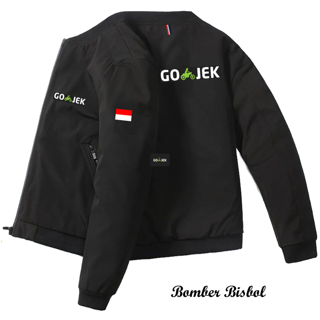 Jakett Driver Ojo gojek Bomber Hijau Taslan Waterproof/Jakett varsity baseball gojek transfortasi on