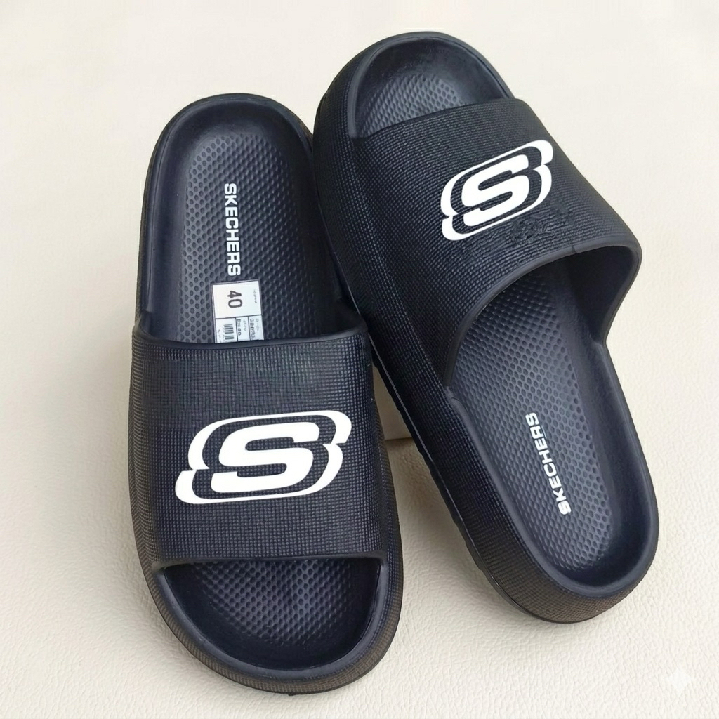 sandal skechers pria sandal slide skechers sandal slip on sandal karet