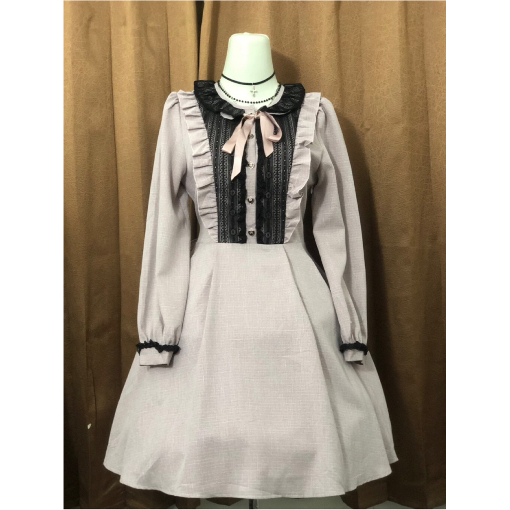 secret honey purple black laces jiraikei dress