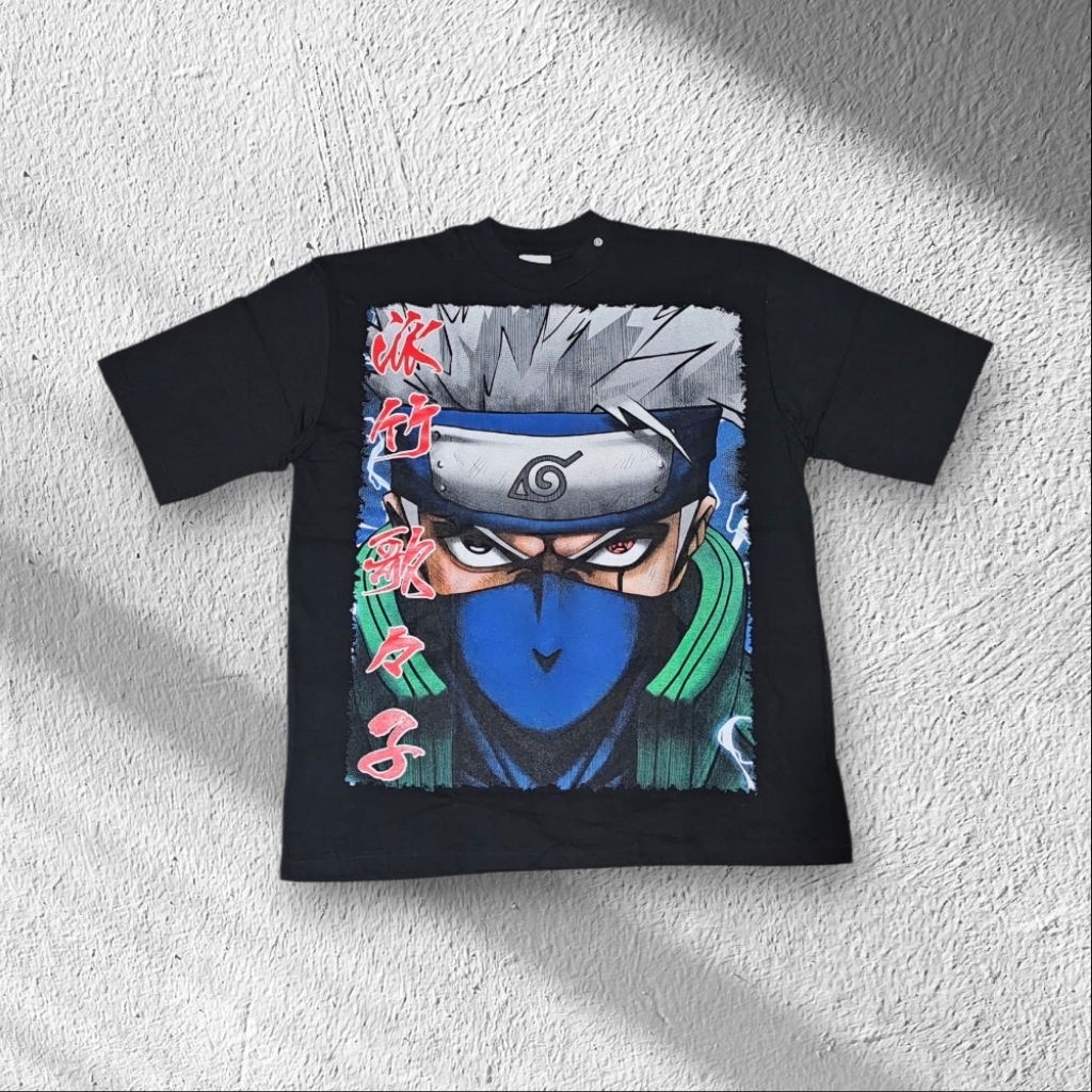 Kaos Bootleg Anime Naruto Shippuden Kakashi vs Zabusa