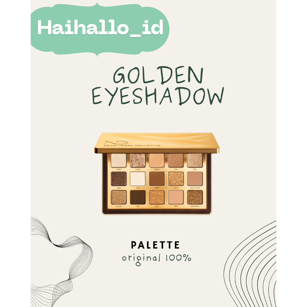 HAIHALLO EYESHADOW NATASHA GOLDEN 15 COLOR  ORIGINAL