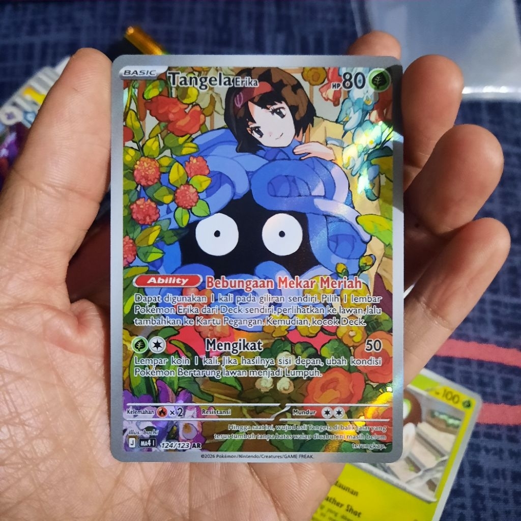 ART RARE AR TANGELA ERIKA POKEMON LEDAKAN PENIADA