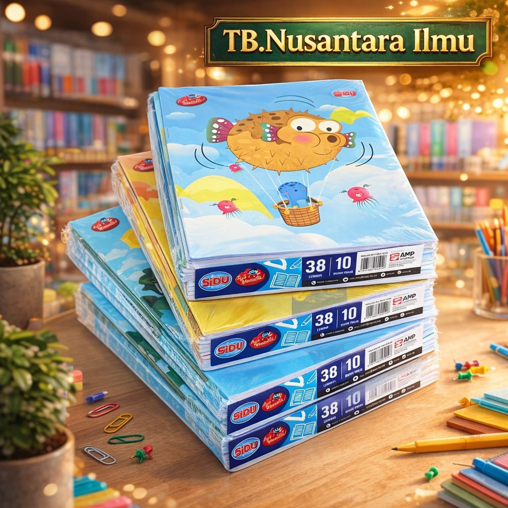 Buku Tulis Sidu, One Heart, Best One 32,38 Lembar 1 Pack isi 10 Pcs