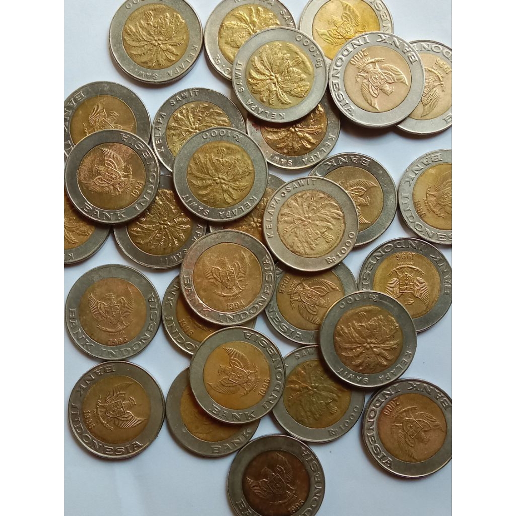 Uang koin kuno 1000 rupiah kelapa sawit