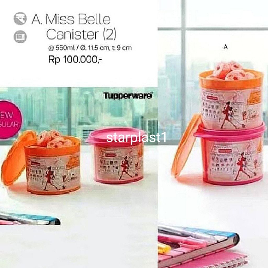 Ms Belle Canister @550ml (2) Tupperware | Tempat Makanan