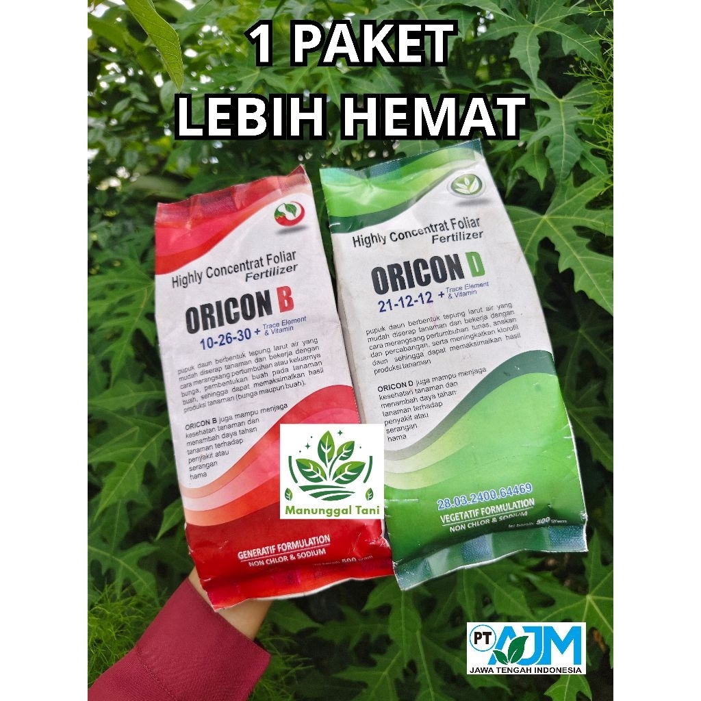 Pupuk Oricon B & D Pupuk Daun Pupuk Buah Pupuk Pelebat Buah dan Daun