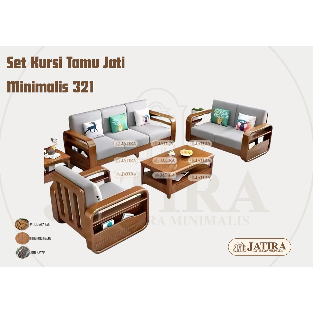 Set Kursi Tamu Jati Minimalis | Set Kursi Tamu Jati Jepara Asli Murah Palembang