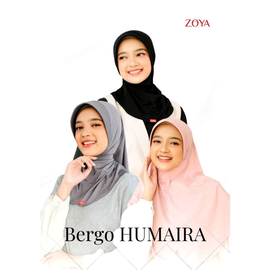 Bergo Humairah Zoya / Bergo Instan zoya / Bergo pet Kecil