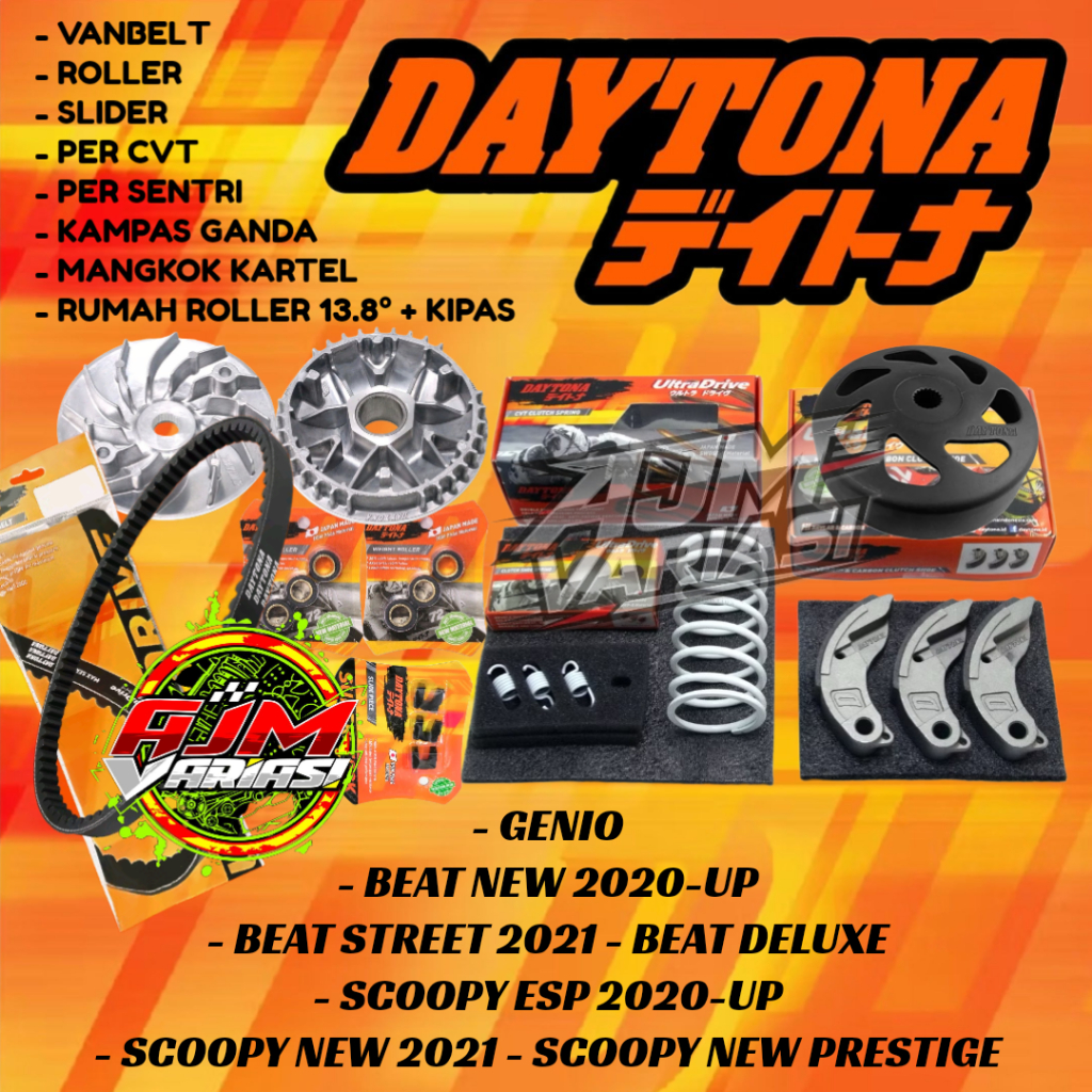 Paket Kirian DAYTONA 8 Item Beat Deluxe, Genio, Scoopy New, Beat New 2020, Scoopy Prestige K0J