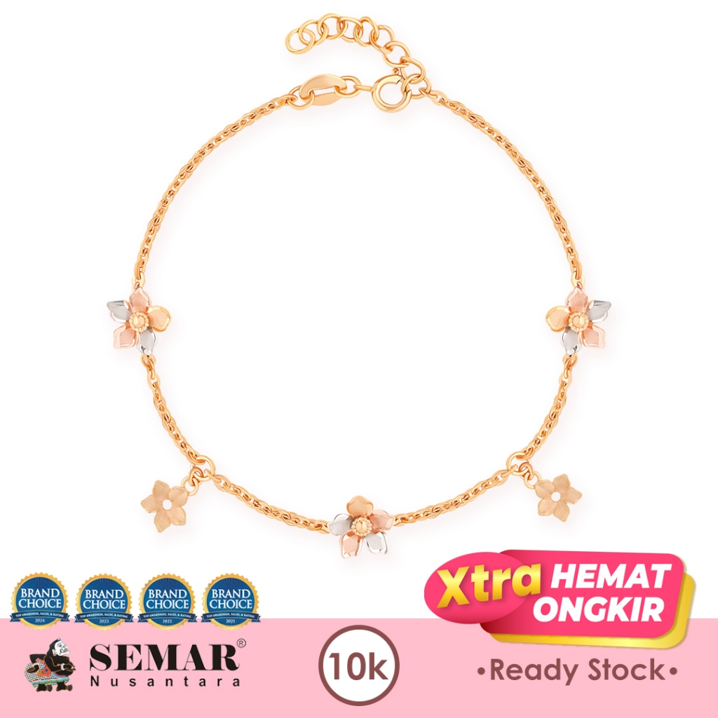Gelang Emas Rosetta Bloom Gold 10K Semar Nusantara