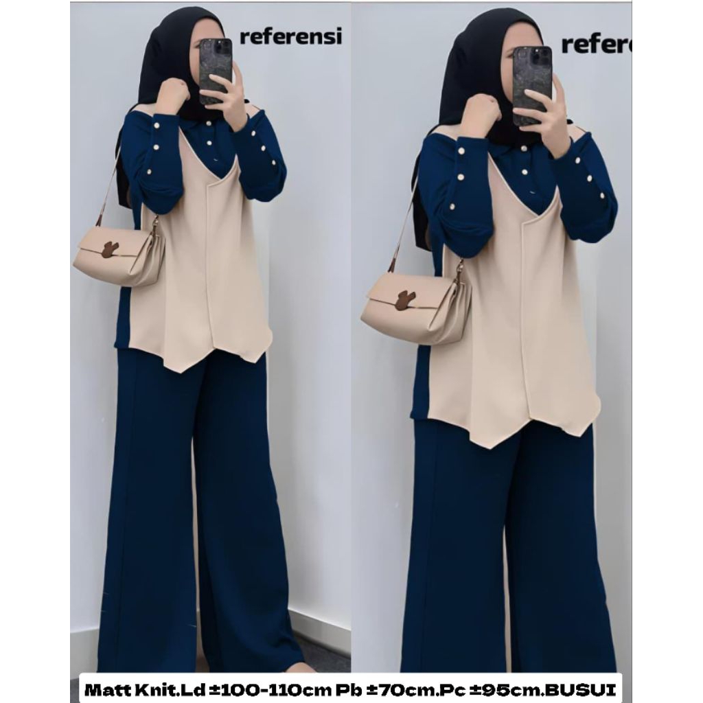 SETELAN Wanita KNIT Busui / Setelan KNIT Busui Model Rompi Lengket / Setelan Wanita Knit Busui / Set