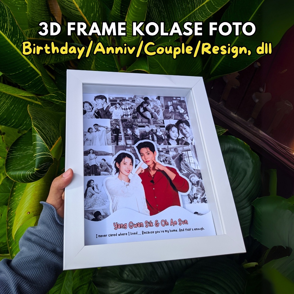 Custom Gift Kado Ulang Tahun Wisuda Anniv Perpisahan Resign Kenang-Kenangan | Frame Kolase Foto