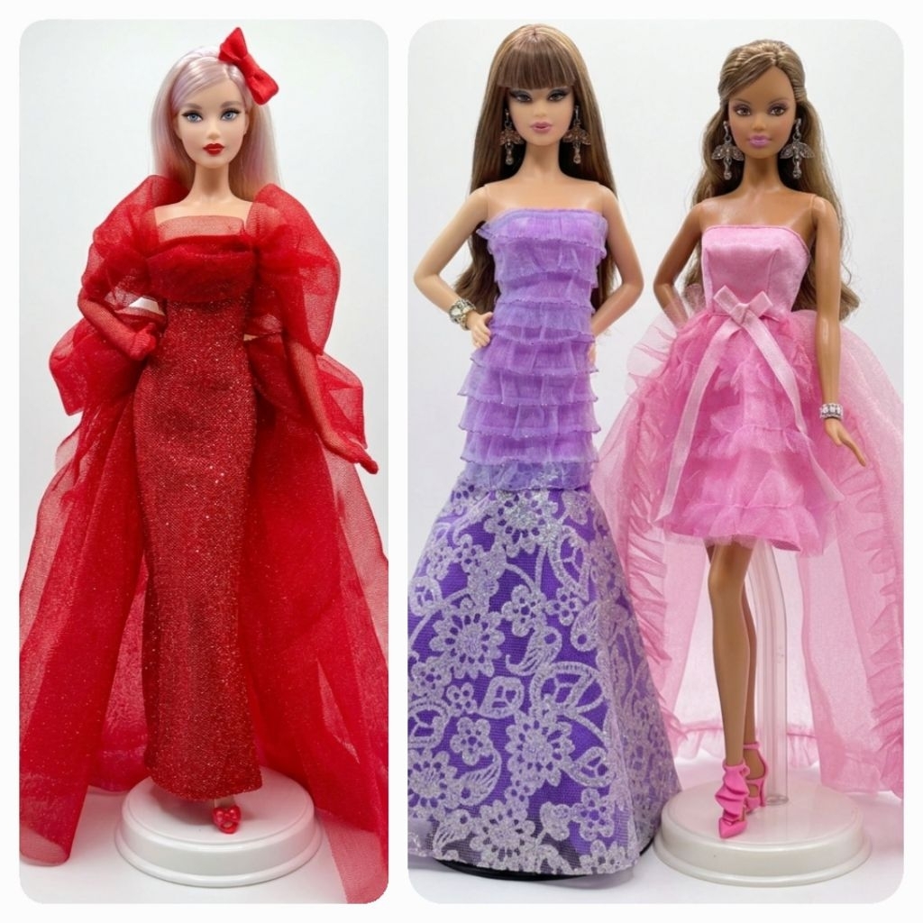 gaun pesta barbie original mattel