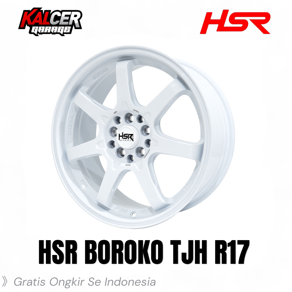 Velg Mobil Racing Te37 Ring 17 HSR BOROKO TJH R17 PUTIH Untuk Avanza Xenia New Altis Xpander Rush
