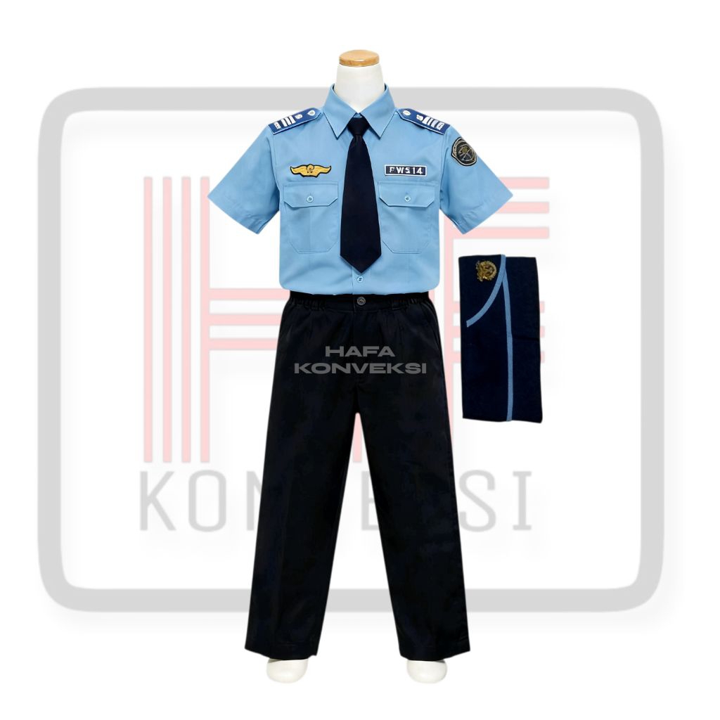 Profesi Anak AVSEC Baju Profesi Anak AVSEC stelan anak Laki / Petugas bandara