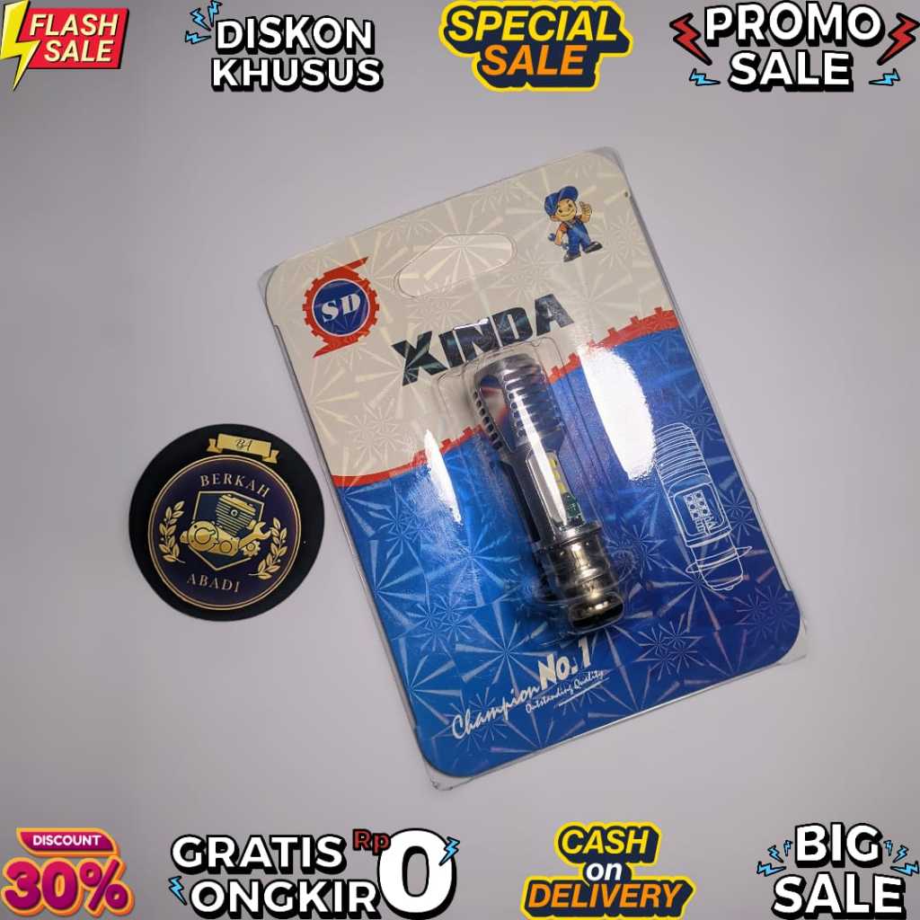 Lampu LED Motor Xinda | Bohlam LED Motor 12V Universal | Lampu Depan Motor