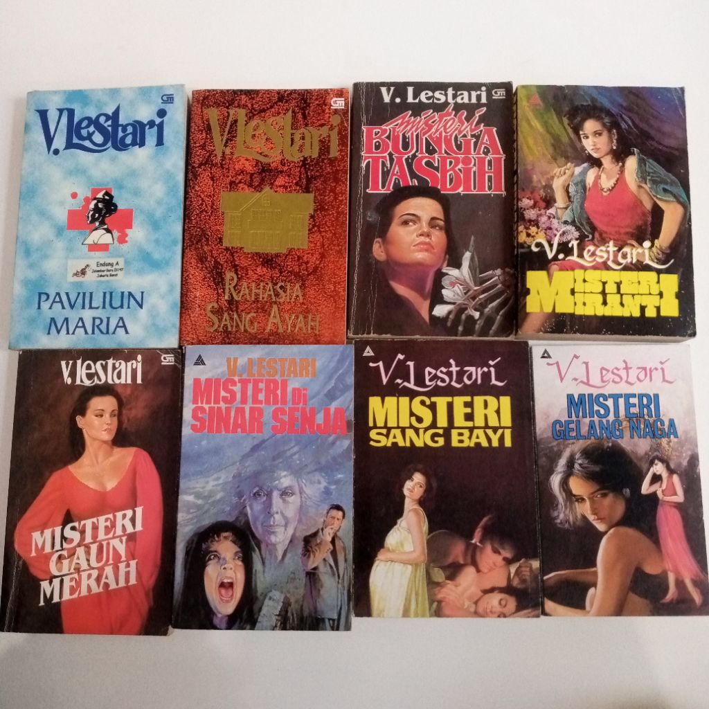 Kumpulan novel v lestari misteri bunga tasbih miranti misteri gaun merah di sinar senja misteri sang