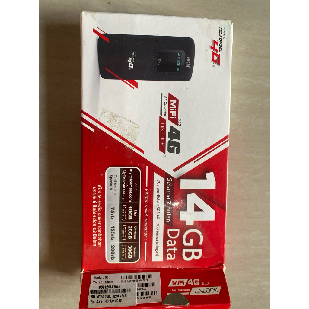 Modem Mifi Wifi HKM BL3 Bekas Unlock normal