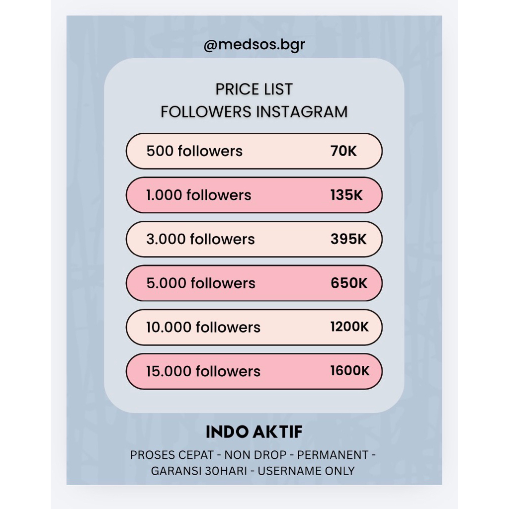 FOLLOWERS INSTAGRAM ASLI INDO AKTIF REAL FOLLOWERS FOLLOWER INDO AKTIF