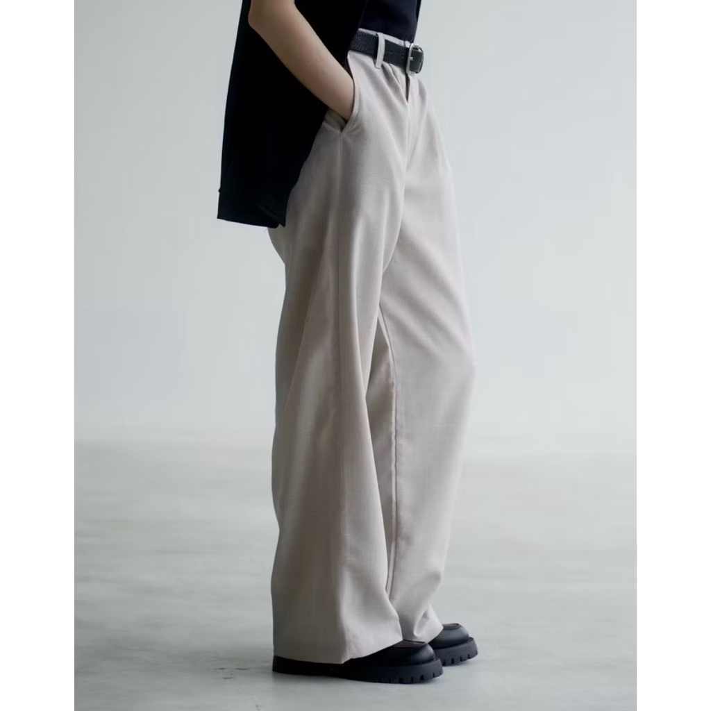 St Rui Wide Leg Pants warna Cream