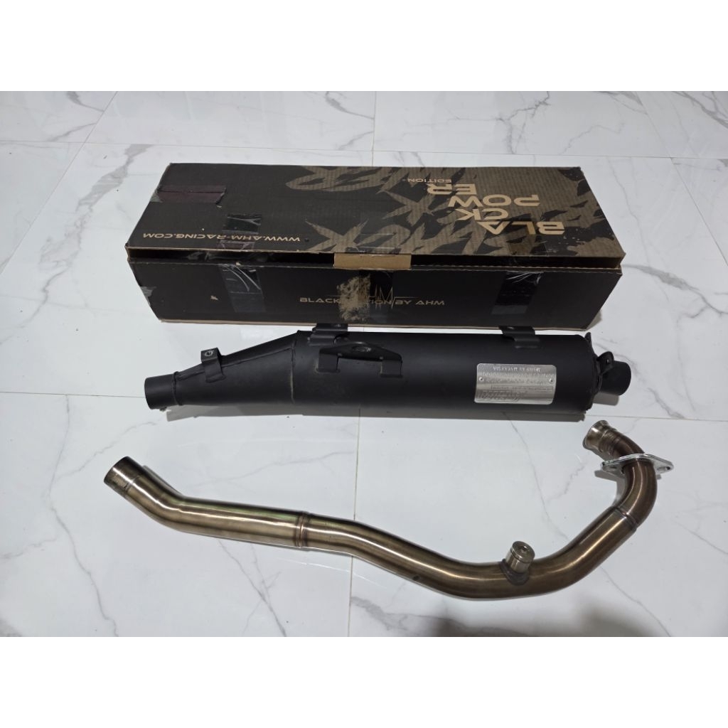 Knalpot AHM Standard Racing Black Pressure / Max Flow Series 32mm Yamaha MX King
