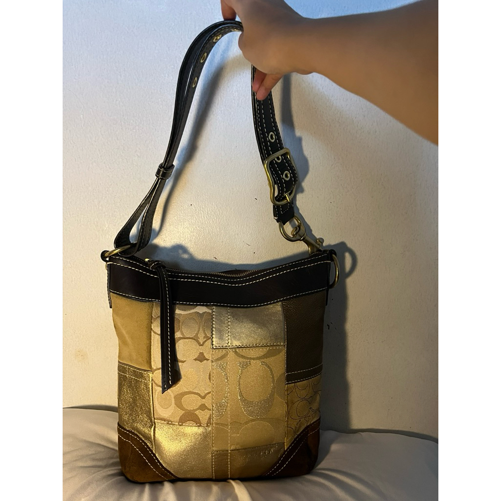 Tas coc pw patchwork slingbag & shoulder bag coach vintage