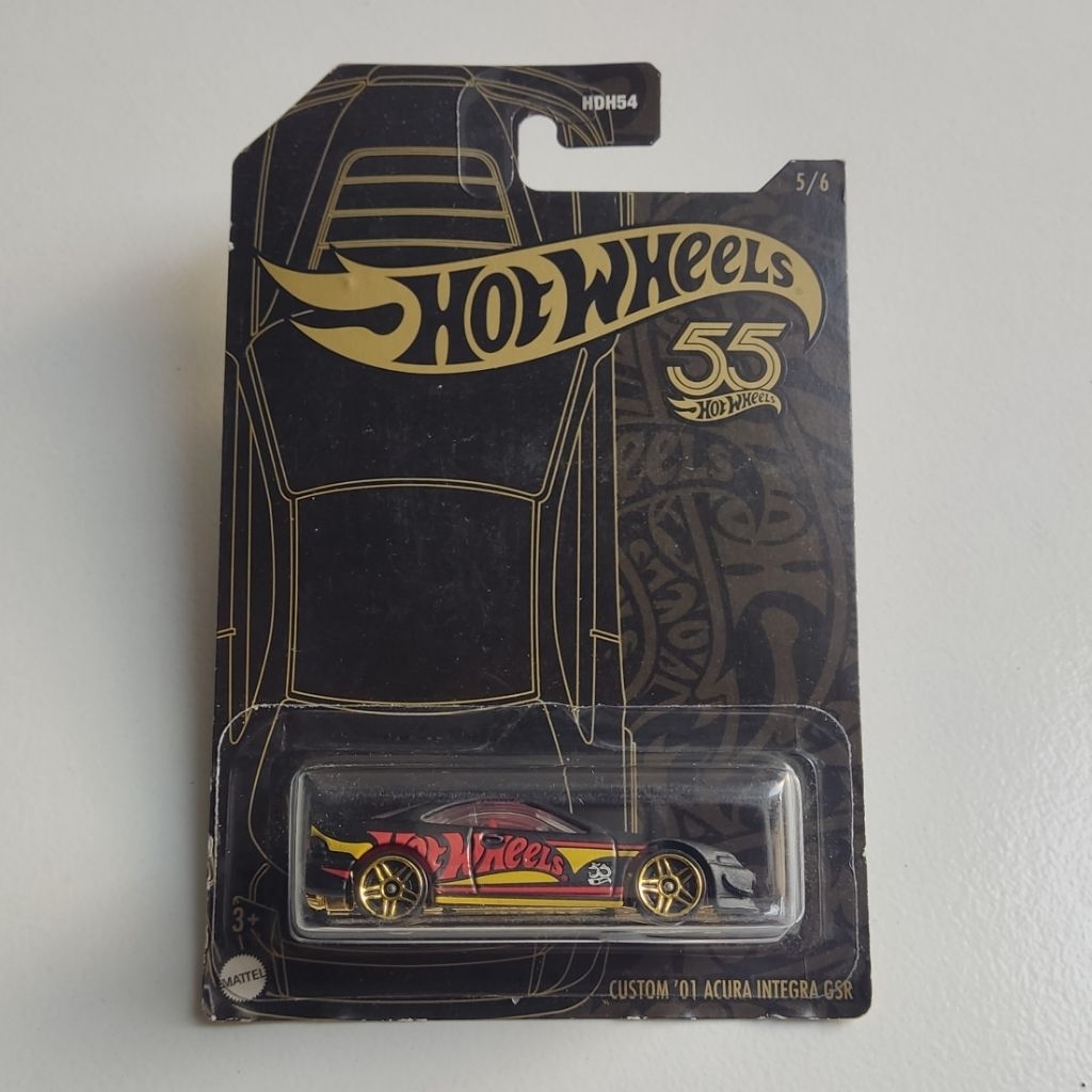 Hot Wheels Seri 55th Anniversary Custom 01 Acura Integra GSR Black Gold - HW SERIES