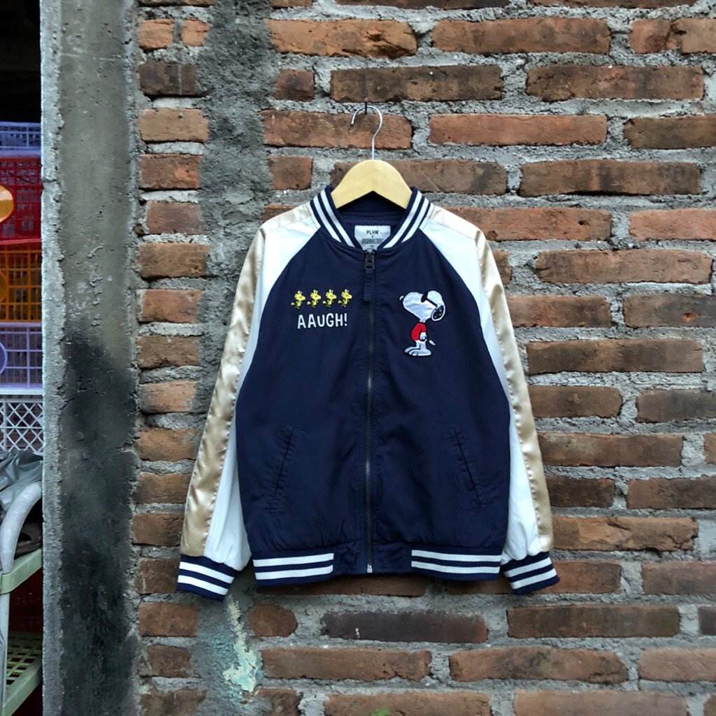Jaket Varsity Satin Anak size 130 | Jaket anak