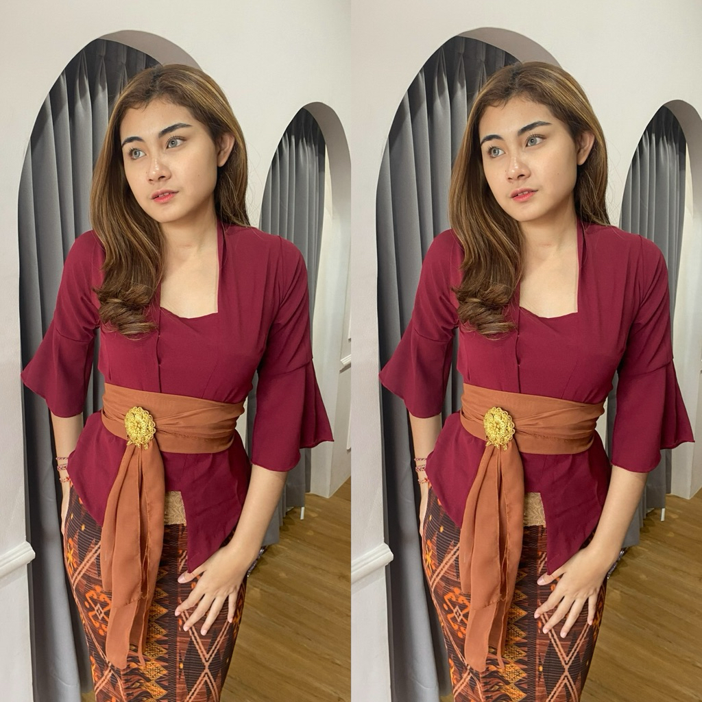 SIMONA KEBAYA Sale Sifon Rumbai Polos Kebaya Saja Kebaya Bali