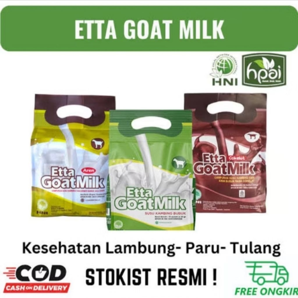 Susu Etta Goat milk (EGM). Original Produk HNI HPAI - Nutrisi Alami untuk kesehatan