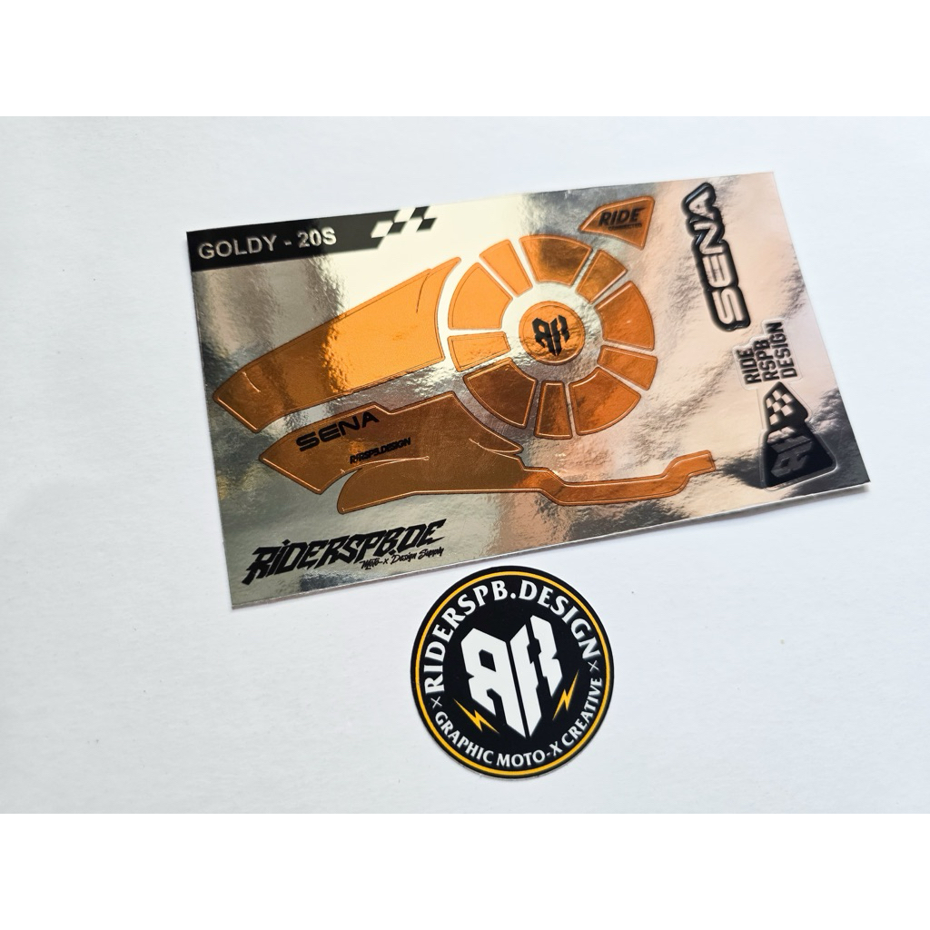 GOLDY 20s - Garskin Decal Skin Cover Sticker Intercom SENA 20S / 20S EVO