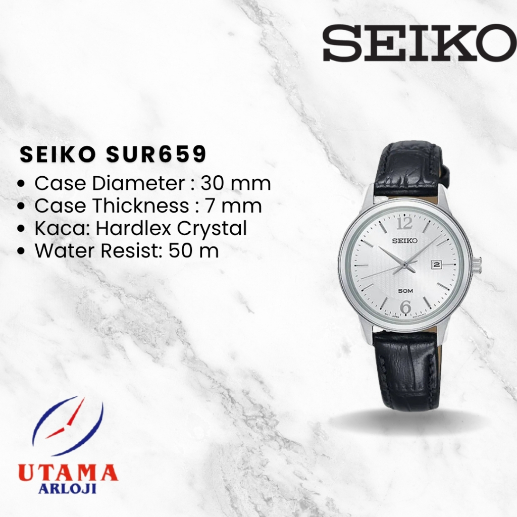 SEIKO Classic SUR659 Jam Tangan Kulit Wanita