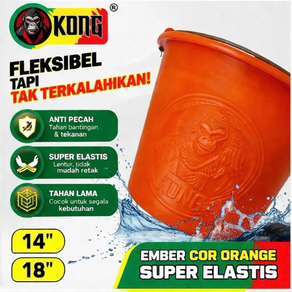Ember Cor Oren Anti Pecah | Ember Plastik Serbaguna