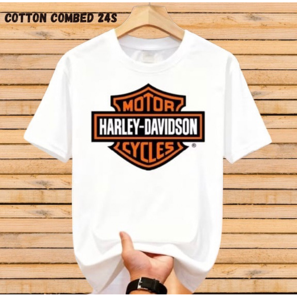 Kaos Harley Davidson Kaos T-shirt Pria Wanita Unisex