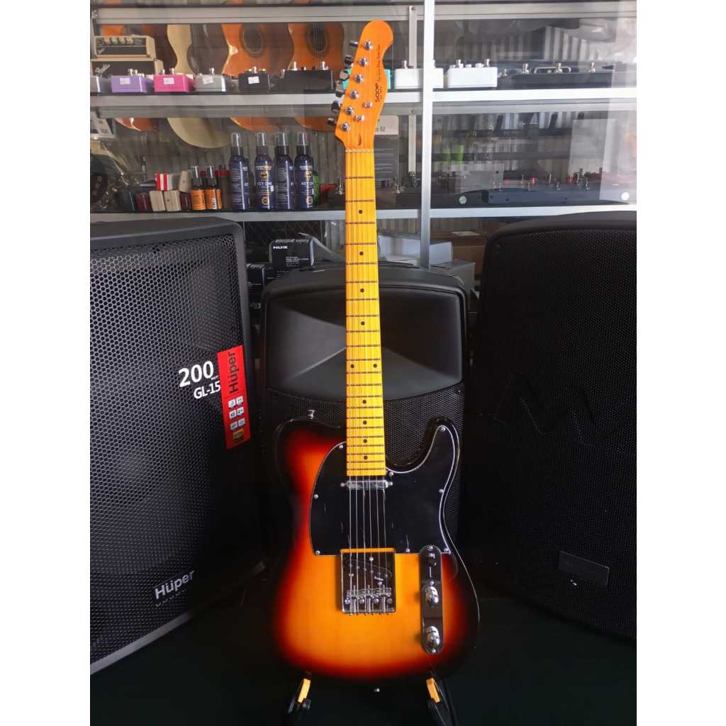 SQOE SETL250 with Maple FB in 3-Tone Sunburst