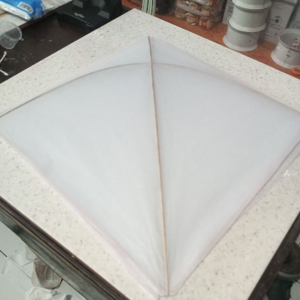 layangan standar polos putih 50 pcs
