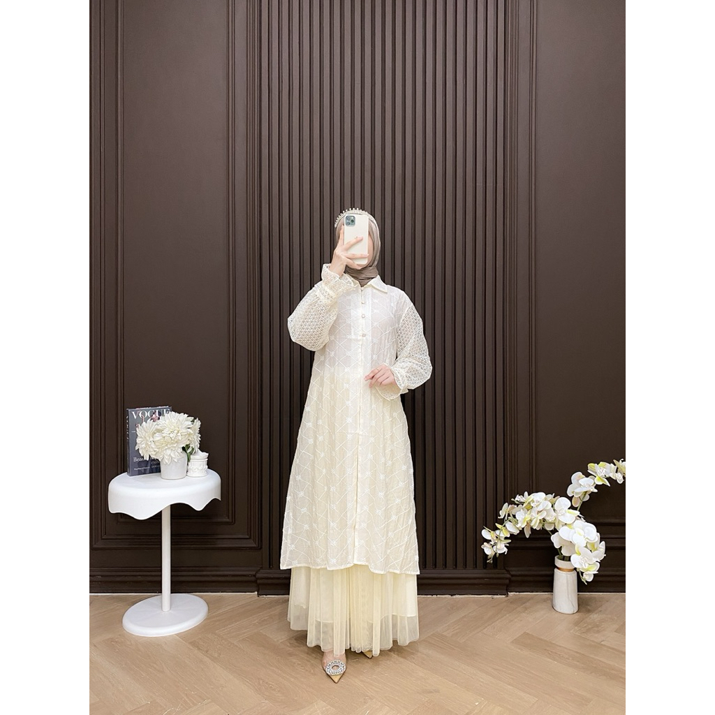 (hijabbi_hijab) ZELIA OUTER BLOUSE gamis dress hijab long outer