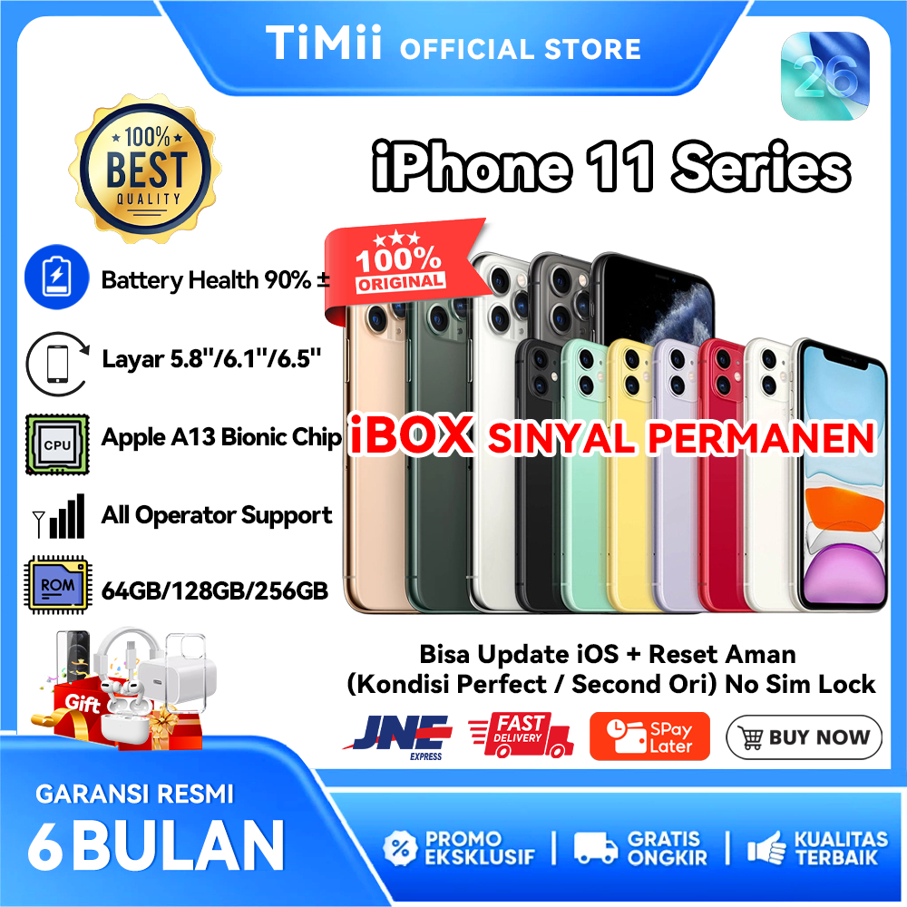 iPhone 11 & 11 Pro & 11 Pro MAX iBOX Sinyal Permanen Fullset Original Mulus 100% No Recondisi No Ref